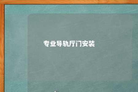 专业导轨厅门安装 